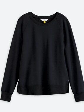 We Wander Leelu Rib Hem Raglan Sweatshirt Black Size Medium.    (G)